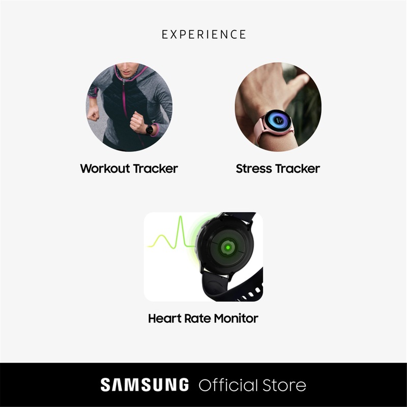 Buy Samsung Galaxy Watch Active 2 Smart Watch 40mm Rose Gold Aluminium Case With Phantom Violet Silicone Strap Mydeal