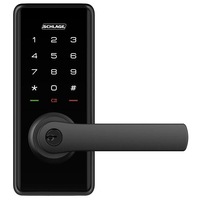 Schlage Ease S2 Smart Latch Entry Lock - Black Bluetooth Ready (Remote accessusing Schlage Wi-Fi Bridge AB100 sold seprate) [SREEAS2C5BL]