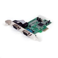 StarTech.com PEX2S553 2-port PCI Express RS232 Serial Adapter - PCIe RS232 Serial Host Controller Card - PCIe to Dual Serial DB9 Card - 16550 UART - Expansion Card - Windows & Linux [PEX2S553]