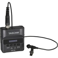 TASCAM DR-10L Digital Audio Recorder with Lavalier Mic (Black) ltra-compact, digital recorder and lavalier microphone combo [TASCAMDR10L]