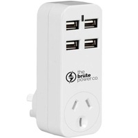 The Brute Power Co 1 Socket Adaptor - 4x USB [BPAUSB4]
