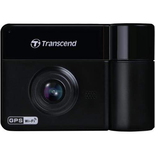 Transcend DrivePro 550 Dash Cam with Dual Lens - Built-In Wi-Fi - 2.4" Screen - 1080P Video Recording - GPS/GLONASS Receiver - 64G Micro SD Card Included [TS-DP550B-64G]
