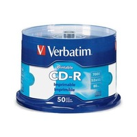 Verbatim 41908 CD-R 700MB 50Pk White InkJet 52x [41908]