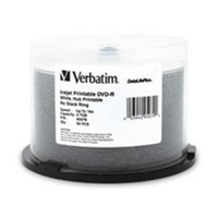 Verbatim 95079 DataLifePlus DVD Recordable Media - DVD-R - 16x - 4.70 GB - 50 Pack Spindle - 120mm White Inkjet Printable, Hub Printable [95079]