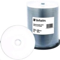 Verbatim 95252 CD-R 80Min White Wide Inkjet Printable 100 Pack 52x AZO [95252]
