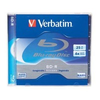 Verbatim 96910 Blu-Ray 25GB 1 Pack Single Disc in Jewel Case with Branded Surface Available up to 10X write speed [96910]