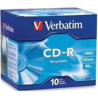 Verbatim 41846 CD-R 10pk Jewel CaseRecording Time [41846]