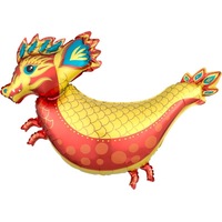 Chinese New Year Fiery Dragon SuperShape Foil Balloon