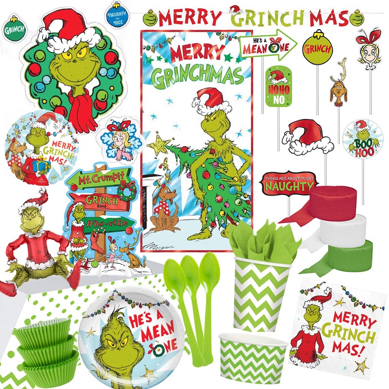 Buy Christmas Grinch Dr Seuss 8 Guest Complete Party Pack MyDeal