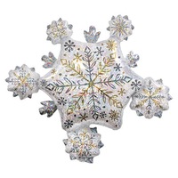 Christmas Shining Snowflakes Cluster SuperShape Holographic Foil Balloon