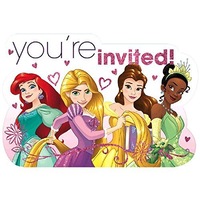 Disney Princess Party Supplies - Dream Big Invites 8 Pack