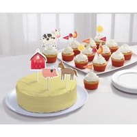 Farm Barnyard Birthday Cake Topper Kit 12 Pack