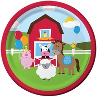 Farm Barnyard Farmhouse Paper Lunch Plates 8 Pack