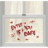 Halloween Asylum Enter If You Dare Wall Grabbers Vinyl Decorations