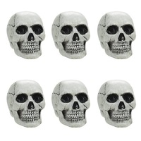 Halloween Mini Skull Decoration Plastic 18 Pack