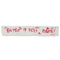 Halloween Party Supplies - Enter If You Dare! Fabric Banner