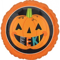 Halloween Pumpkin EEK Round Foil Balloon