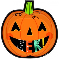 Halloween Pumpkin Shaped Paper Plates 8 Pack