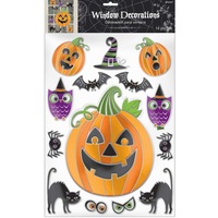 Halloween Window Assorted Decorations Embossed Foil