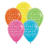 Hawaiian Tropical Fashion Assorted Latex Balloons 12 Pack