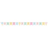 Ice Cream Party Happy Birthday Ribbon Banner & Foil 