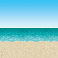 Insta-Theme Ocean and Beach Backdrop Wall Plastic Decoration