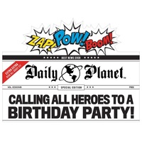 Justice League Heroes Unite Deluxe Invitations 8 Pack