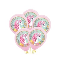 Magical Unicorn Party Supplies 5 Pack Latex Balloons