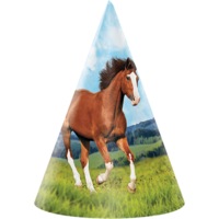 Melbourne Cup Horse and Pony Cone Shaped Party Hats 8 Pack