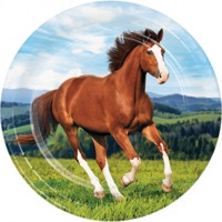 Melbourne Cup Horse and Pony Dinner Plates Paper 8 Pack