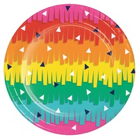 Mexican Taco Fiesta Fun Lunch Dessert Cake Plates Paper 8 Pack