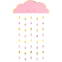Oh Baby Girl Pink Happy Cloud Door Curtain 