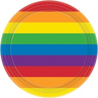 Rainbow Party Dinner Plates 8 Pack