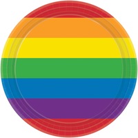 Rainbow Party Lunch Cake Dessert Plates 8 Pack