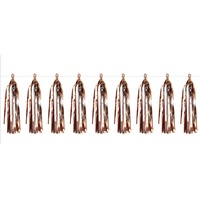 Rose Gold Tassel Garland Metallic Foil