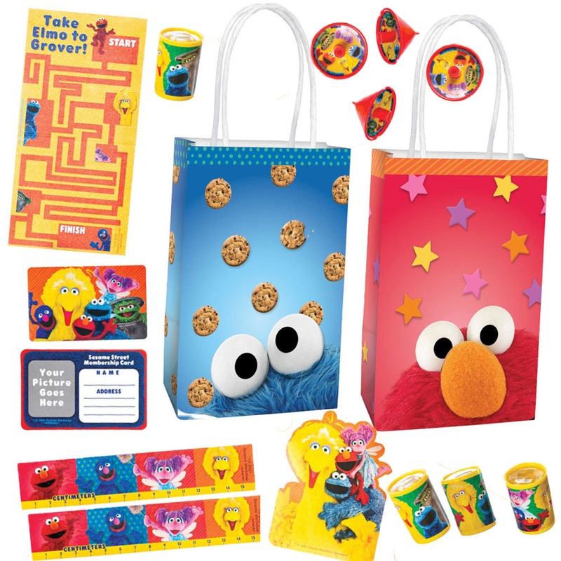 Buy Sesame Street Kraft Loot Bag 8 Guest Birthday Party Pack - MyDeal