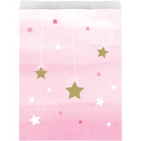 Twinkle Twinkle One Little Star Girl Paper Treat Bags 10 Pack