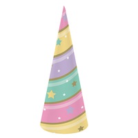 Unicorn Sparkle Party Supplies - Hats 8 Pack