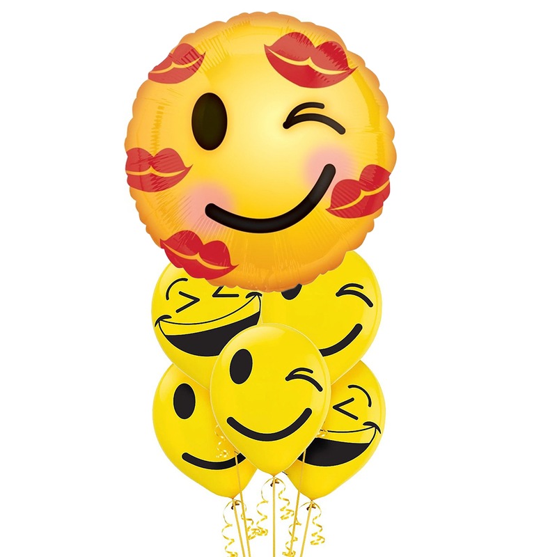 Valentine's Day Kisses Emoji Balloon Party Pack MyDeal