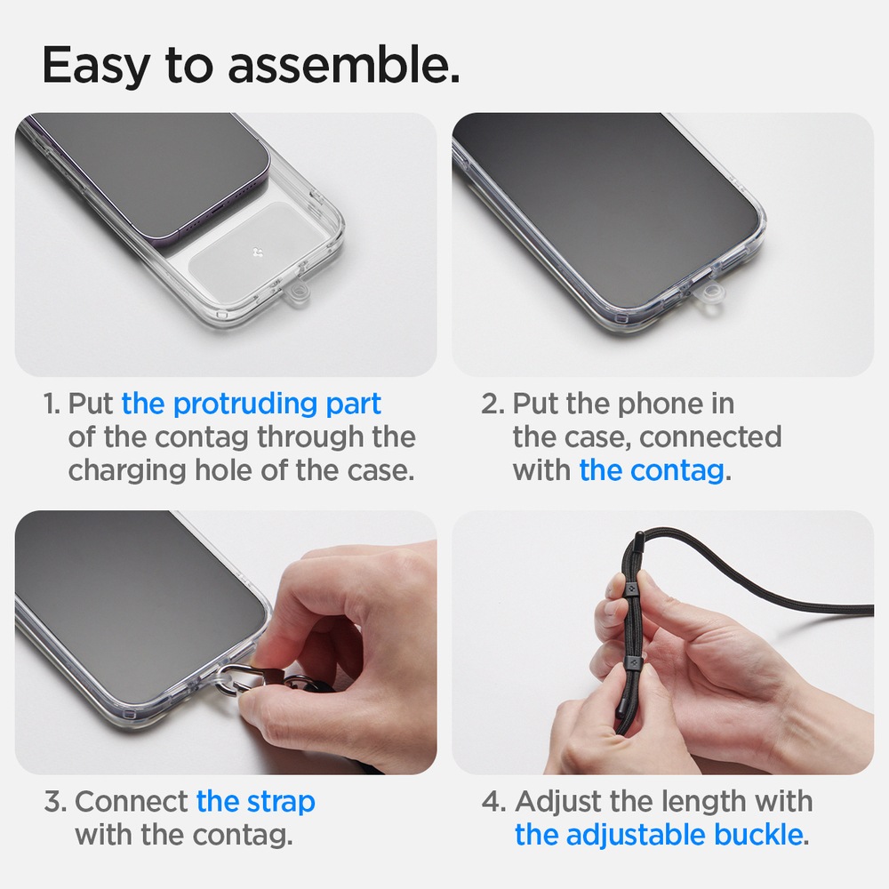 Buy SPIGEN Adjustable Wrist Strap Set with ConTag For Universal