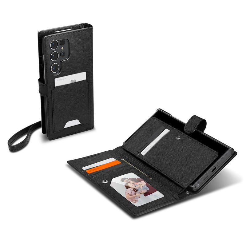 Buy SPIGEN Galaxy S24 Ultra Case, 2024 Genuine Card Wallet S Plus Strap  Leather Case for Samsung - MyDeal