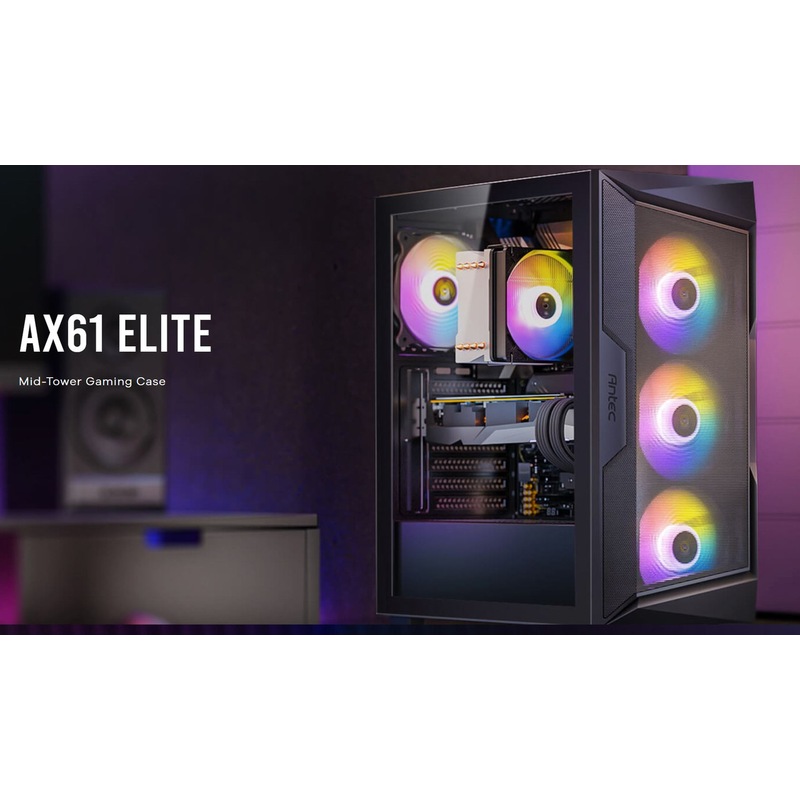 Buy Antec AX61 Elite ATX, 4x ARGB 120mm Fans included, Up to 8x 120mm ...