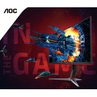 AOC 27' Curved QHD, VA, 2560 1440, 1ms 144hz, 1500R, Free-Sync Premium, DP, 2x HDMI, HAS, Flicker Free, Low Blue Mode, VESA 100x100 Gaming Monitor