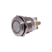 SPST IP65 Vandal Resistant Illum. Blue Pushbutton Switch