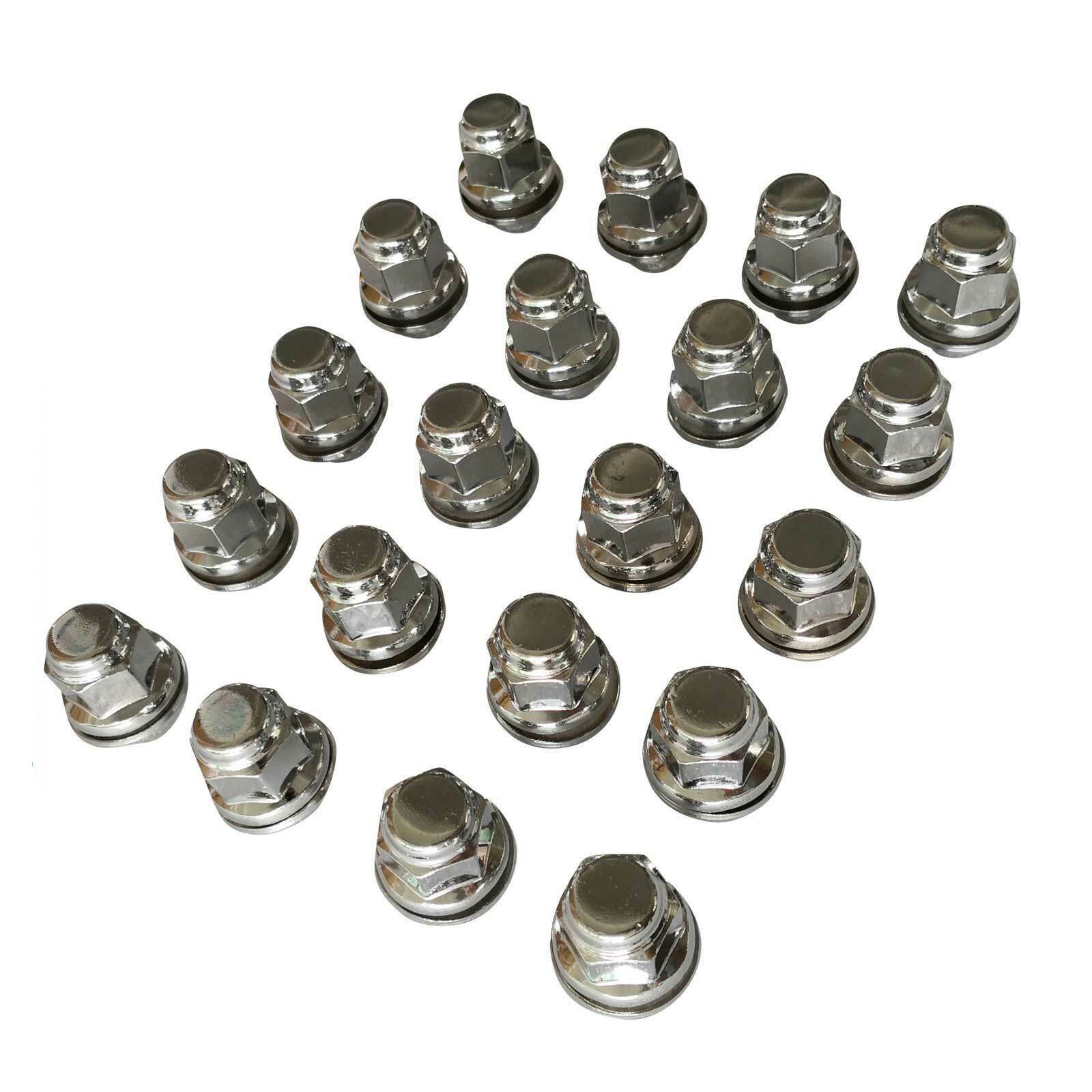 24pc Chrome Wheel Nuts Fit For Toyota Hilux KUN26R 12mmx1.5 Alloy Wheels With Washer 