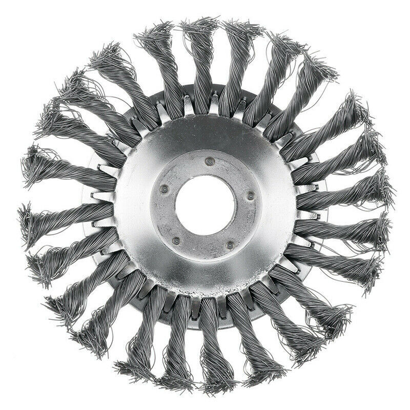 6/8" Weed Brush Steel Wire Trimmer Wheel Garden LawnMower Head Tool Grass Cutter