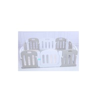 Baby Playpen Kids Activity Centre Safety Play Slide Home Indoor - Grey