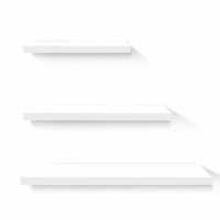Floating Wall Shelf Set DIY Mount Storage 3pcs Book Display Rack White