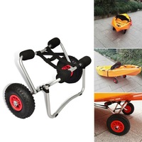 Foldable Kayak Canoe Trolley With Strap Aluminium Collapsible Wheel Cart Carrier