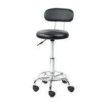 Salon Stool Swivel Chair Backrest Barber Hairdressing Hydraulic Height